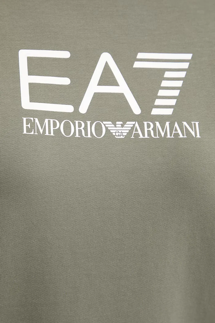 EA7 Emporio Armani спортен комплект анцуг дамски от памук с еластан зелен AF13135.7W000115