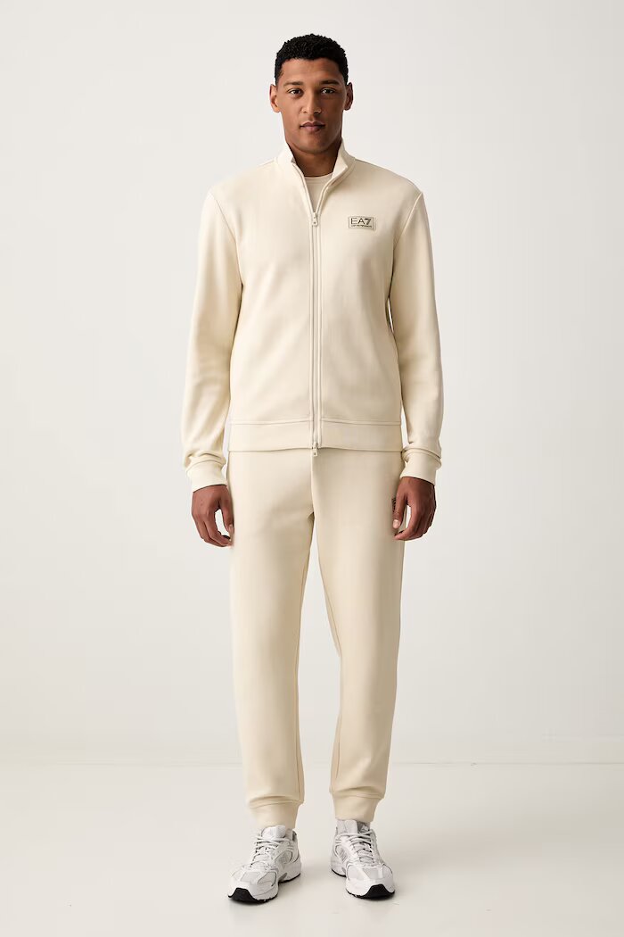 EA7 Emporio Armani спортен комплект анцуг мъжки от памук бежов AF21822.7M002236