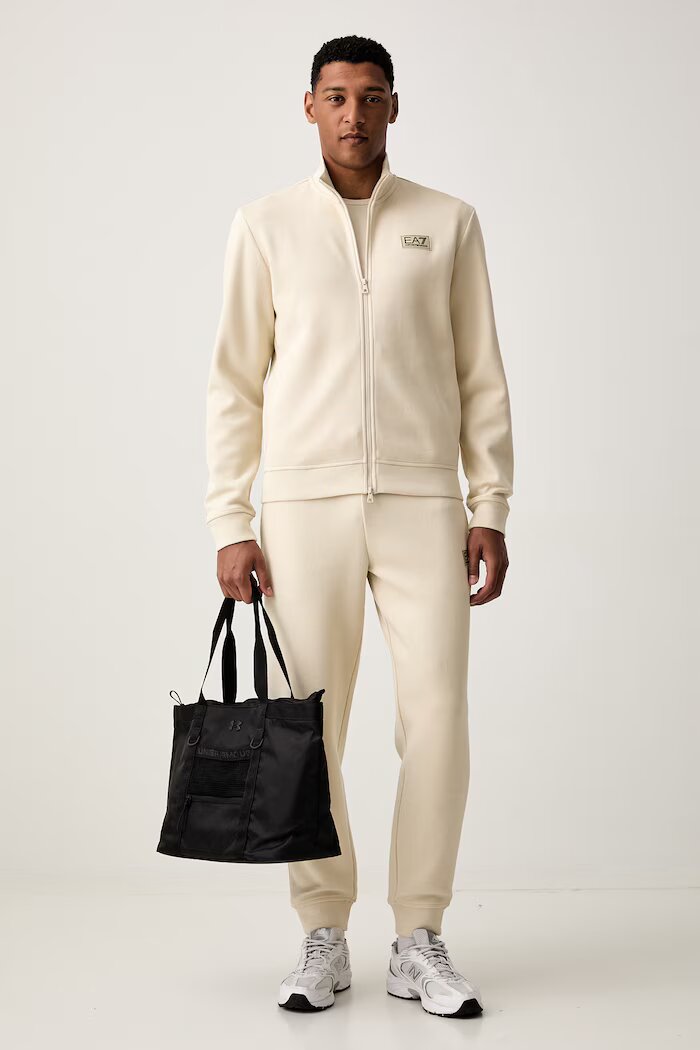 EA7 Emporio Armani спортен комплект анцуг мъжки от памук бежов AF21822.7M002236