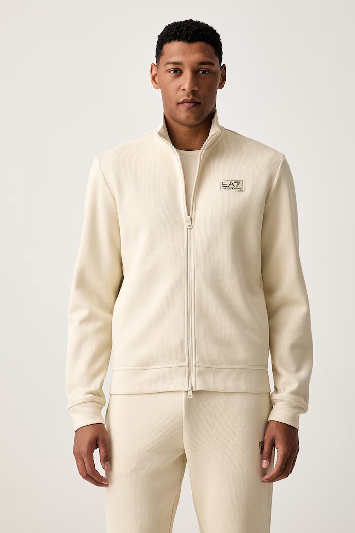 EA7 Emporio Armani спортен комплект анцуг мъжки от памук бежов AF21822.7M002236