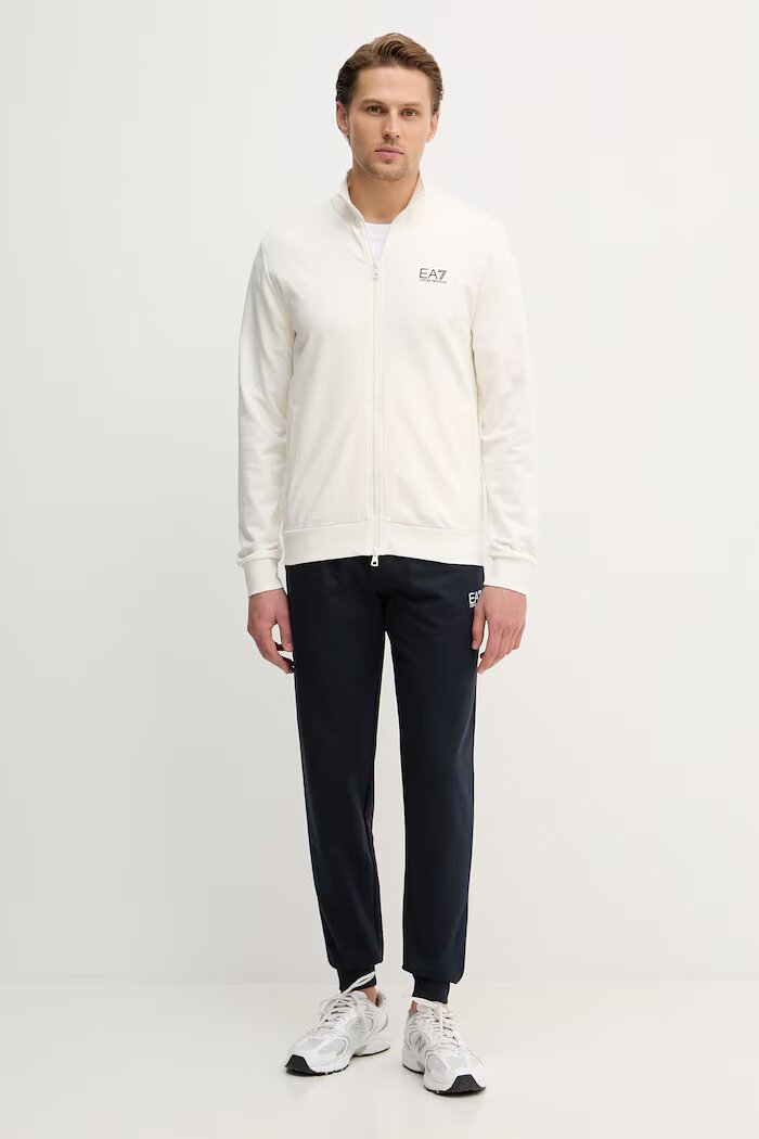 EA7 Emporio Armani спортен комплект анцуг мъжки от памук бежов PJVRZ.8NPV60