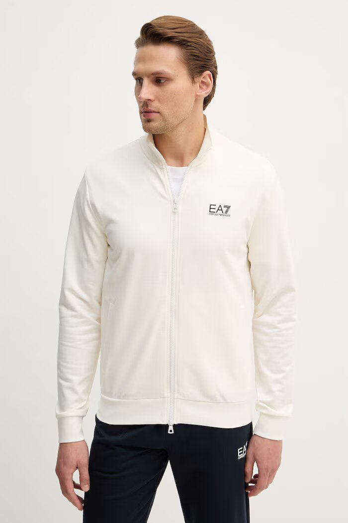 EA7 Emporio Armani спортен комплект анцуг мъжки от памук бежов PJVRZ.8NPV60