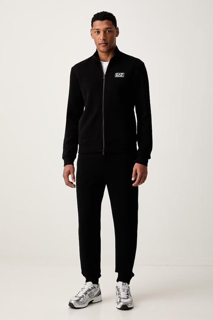 EA7 Emporio Armani спортен комплект анцуг мъжки от памук черен AF21822.7M002236