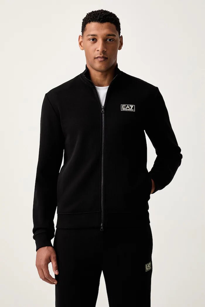 EA7 Emporio Armani спортен комплект анцуг мъжки от памук черен AF21822.7M002236