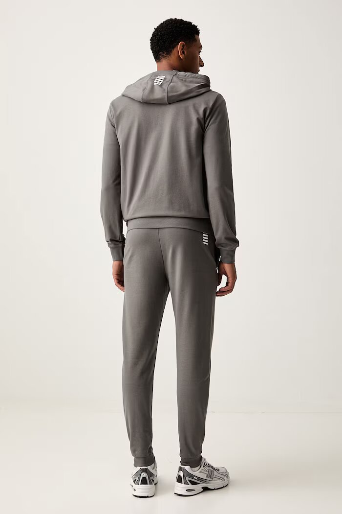 EA7 Emporio Armani спортен комплект анцуг мъжки от памук сив PJVRZ.8NPV63