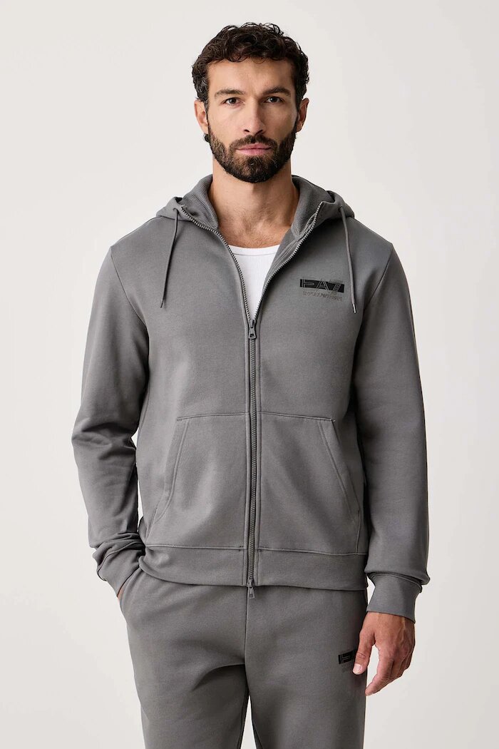 EA7 Emporio Armani спортен комплект анцуг мъжки с памук сив AF10377.7M002430