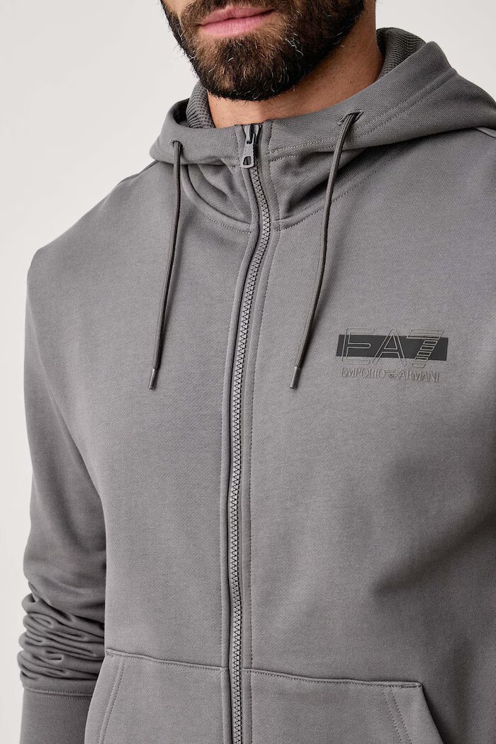 EA7 Emporio Armani спортен комплект анцуг мъжки с памук сив AF10377.7M002430