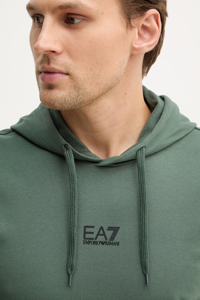 EA7 Emporio Armani спортен комплект анцуг мъжки с памук зелен PJVRZ.8NPV64
