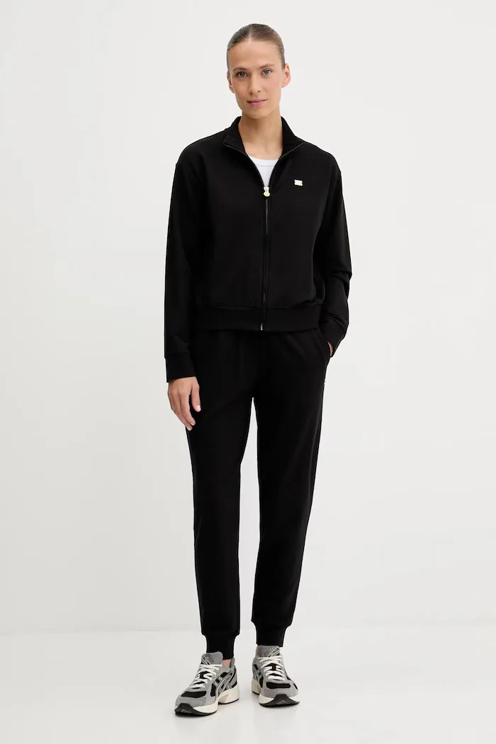 EA7 Emporio Armani спортен комплект дамски от памук с еластан черен AF13135.7W000463