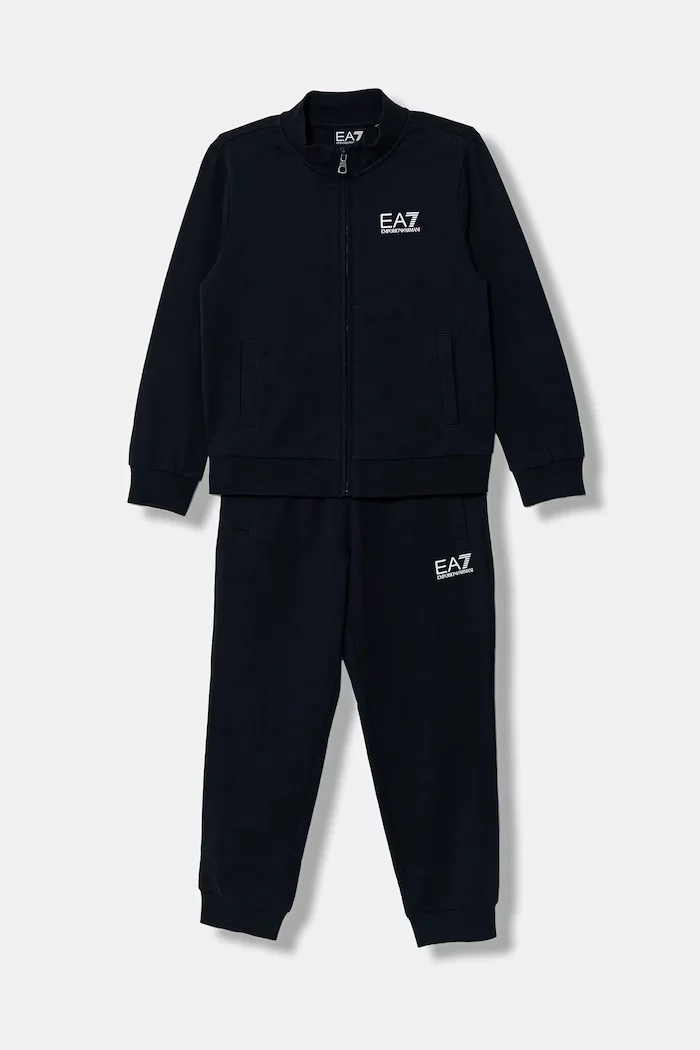 EA7 Emporio Armani спортен комплект за деца от памук тъмносин 7B000030 AF10380