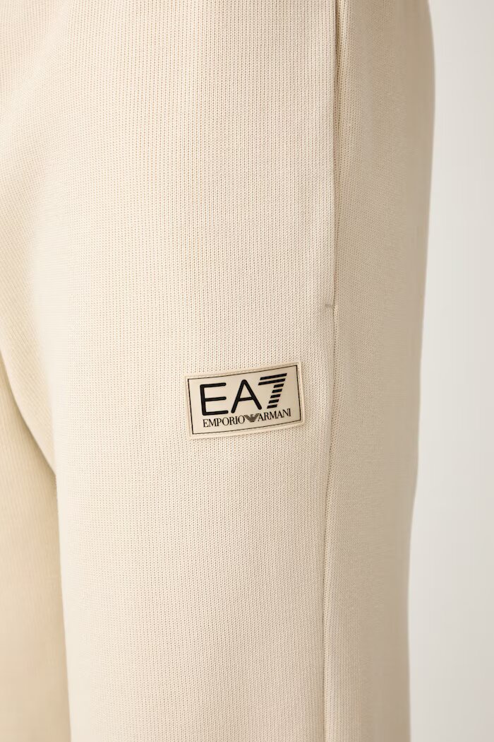 EA7 Emporio Armani спортен панталон мъжки от памук бежов с висока талия AF21822.7M002235