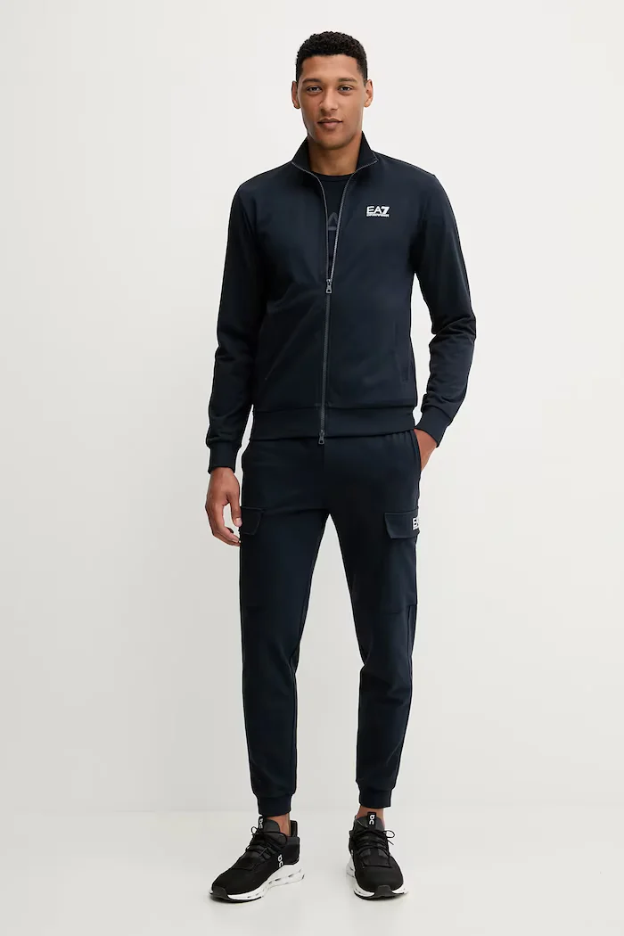 EA7 Emporio Armani спортен панталон мъжки от памук тъмносин PJVRZ.8NPP67