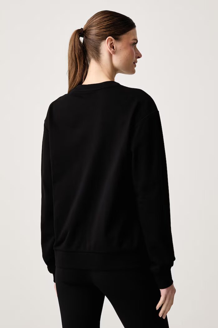 EA7 Emporio Armani суичър дамски с памук черен AF12473.7W001366