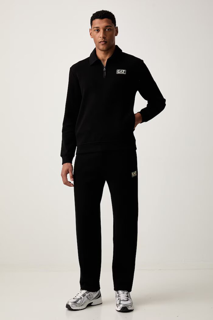 EA7 Emporio Armani суичър мъжки от памук черен AF21822.7M002232