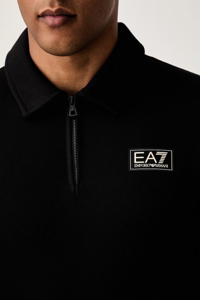 EA7 Emporio Armani суичър мъжки от памук черен AF21822.7M002232