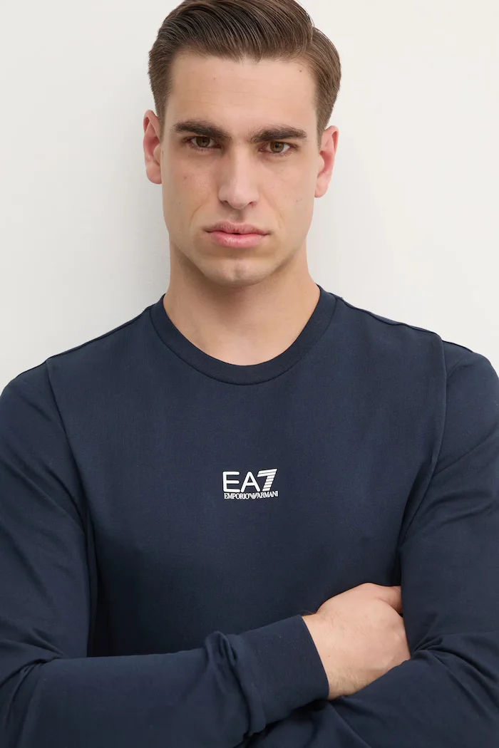 EA7 Emporio Armani суичър мъжки от памук тъмносин PJVRZ.8NPM30