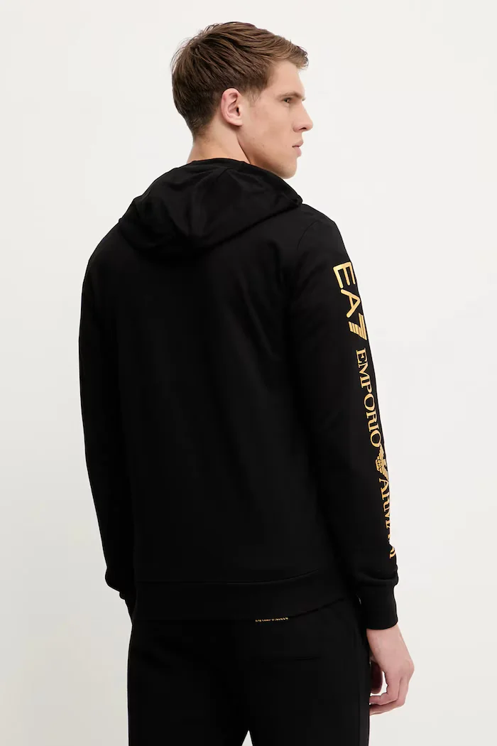 EA7 Emporio Armani суичър с качулка мъжки черен AF13512.7M000568