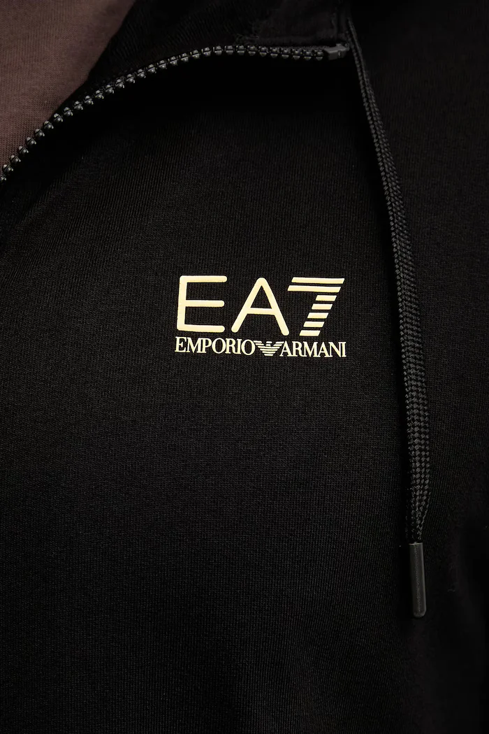 EA7 Emporio Armani суичър с качулка мъжки черен AF13512.7M000568