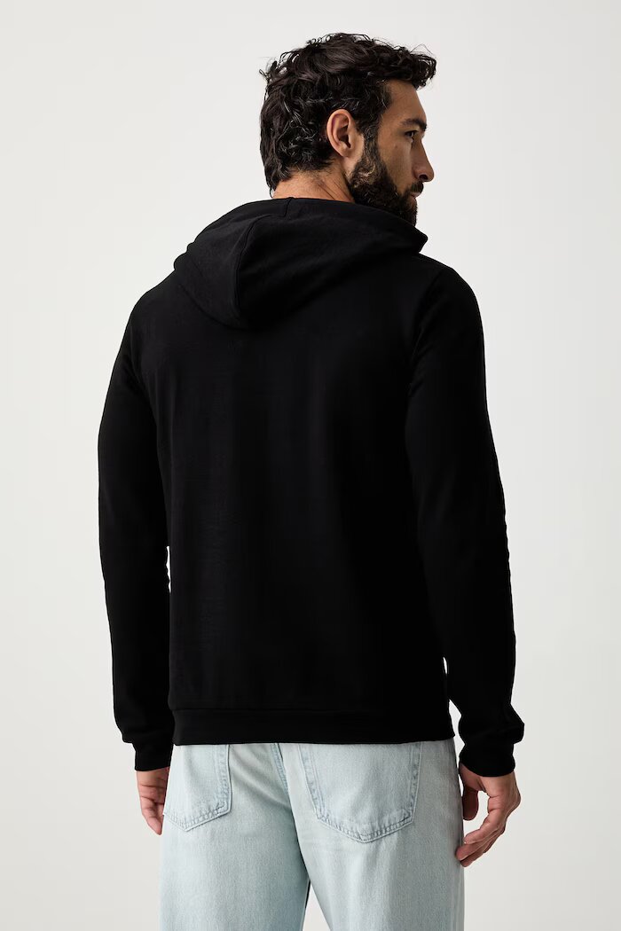 EA7 Emporio Armani суичър с качулка мъжки от памук черен AF22266.7M001413