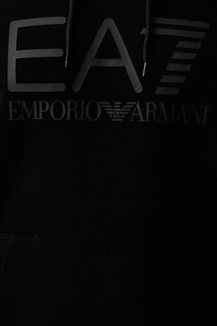 EA7 Emporio Armani суичър с качулка мъжки от памук черен AF22266.7M001413