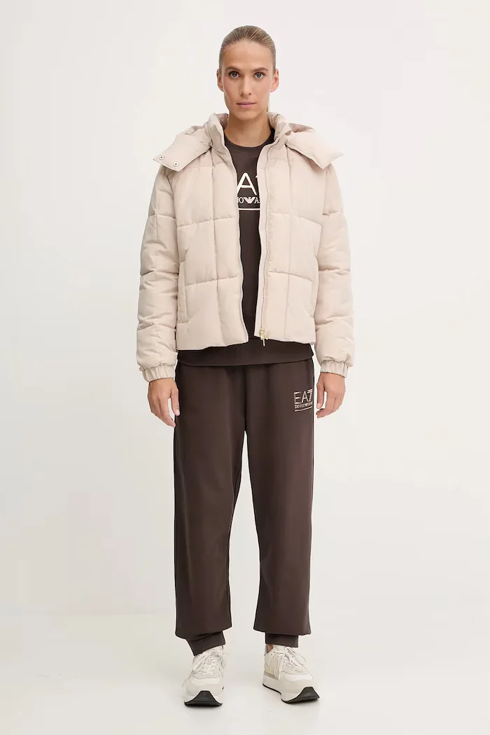 EA7 Emporio Armani Суичър в кафяво с принт AF12473.7W000416