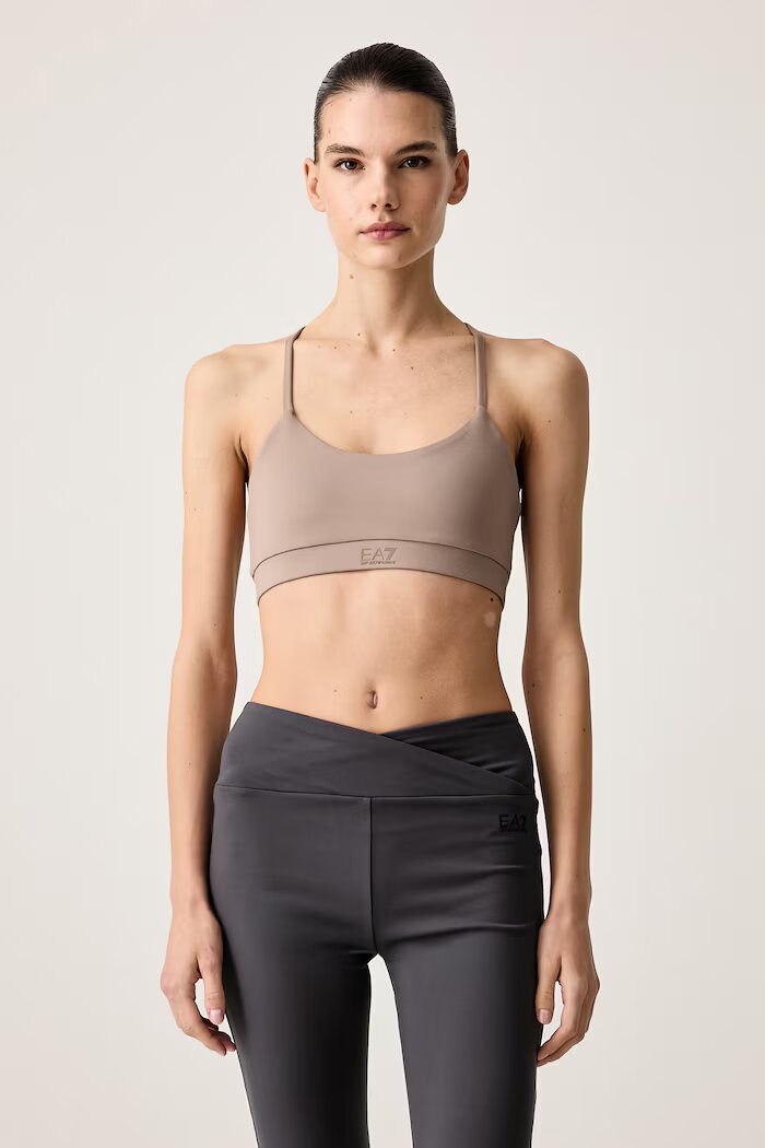 EA7 Emporio Armani сутиен за йога кафяв AF25604.7W001341