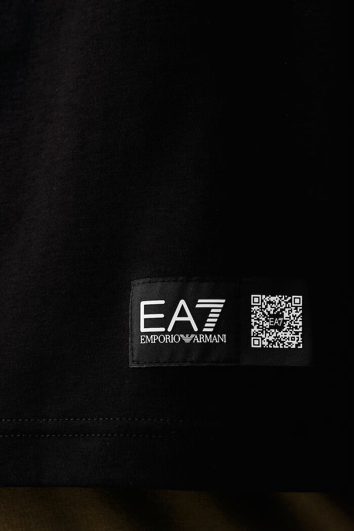 EA7 Emporio Armani тениска мъжка от памук черна AF10444.7M002212