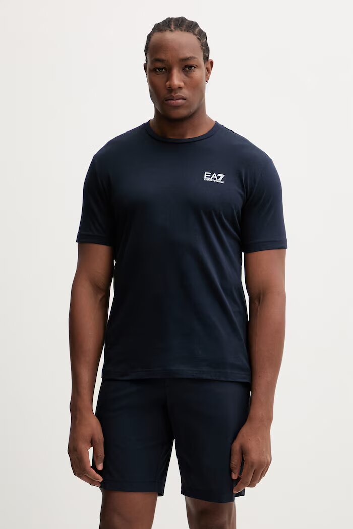 EA7 Emporio Armani тениска мъжка от памук тъмносиня AF10375.7M000567