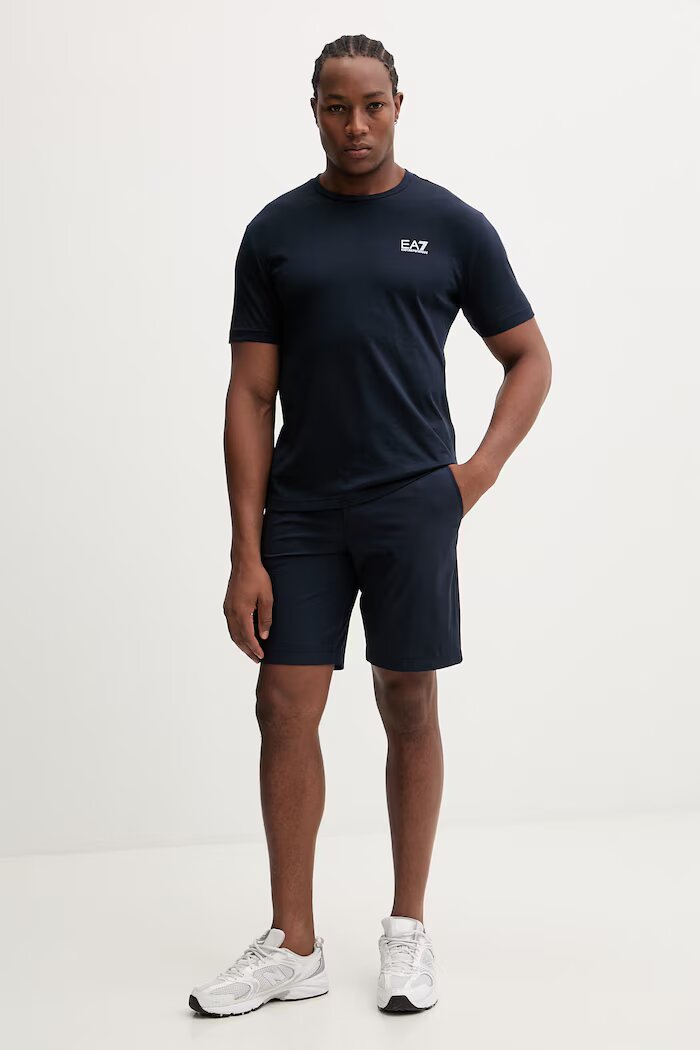 EA7 Emporio Armani тениска мъжка от памук тъмносиня AF10375.7M000567