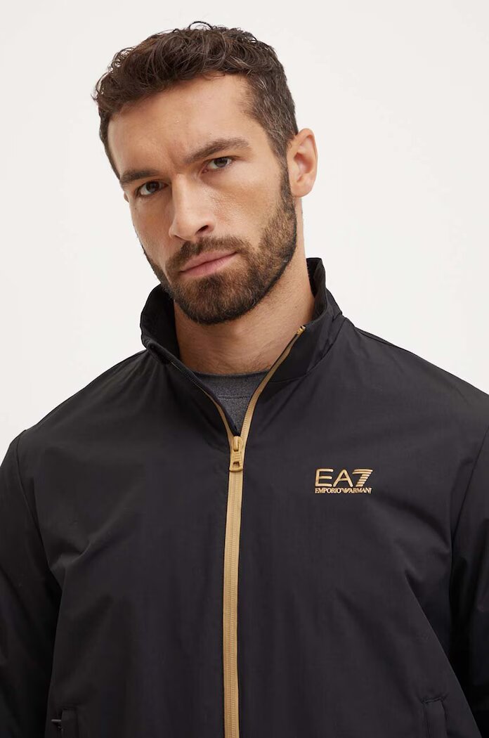 EA7 Emporio Armani Яке в черно преходен модел PNFZZ.8NPB20