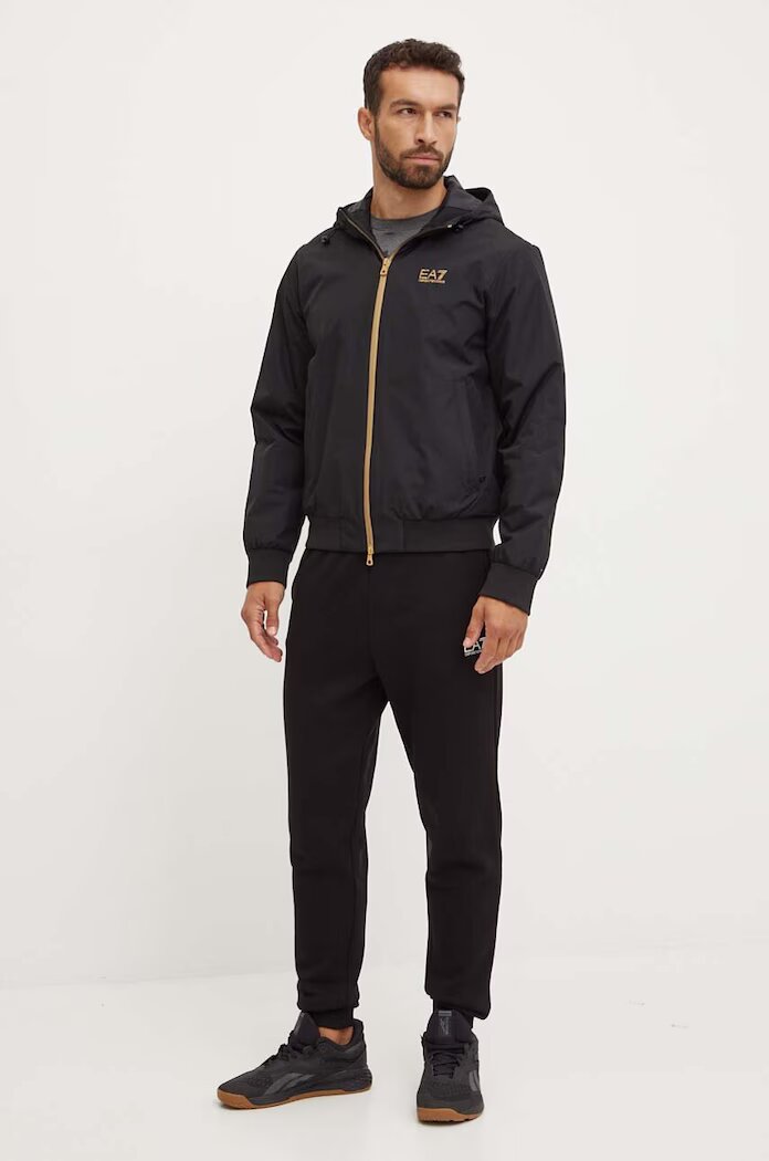 EA7 Emporio Armani Яке в черно преходен модел PNFZZ.8NPB21