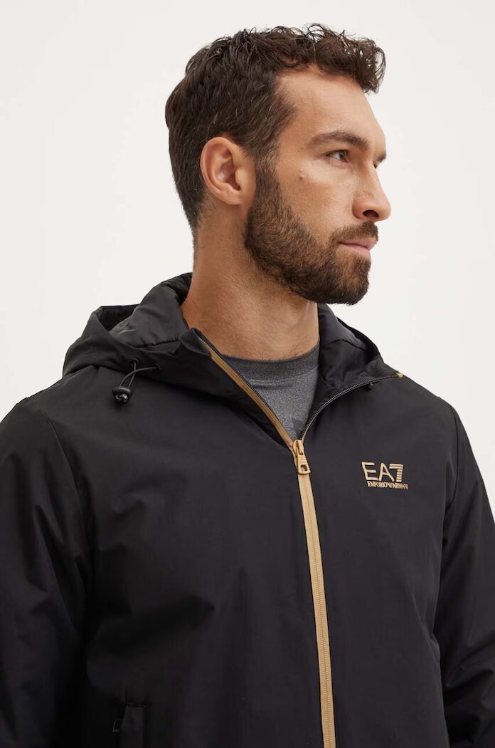 EA7 Emporio Armani Яке в черно преходен модел PNFZZ.8NPB21