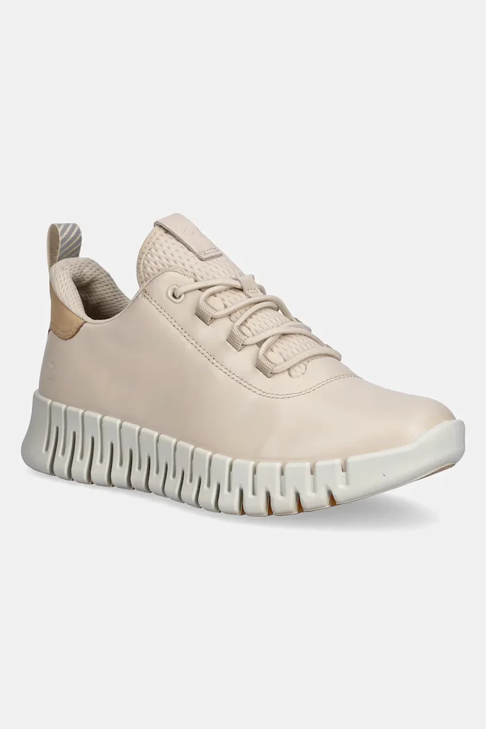 Ecco Кожени маратонки Gruuv Sneaker Lea в бежово 218203-60720