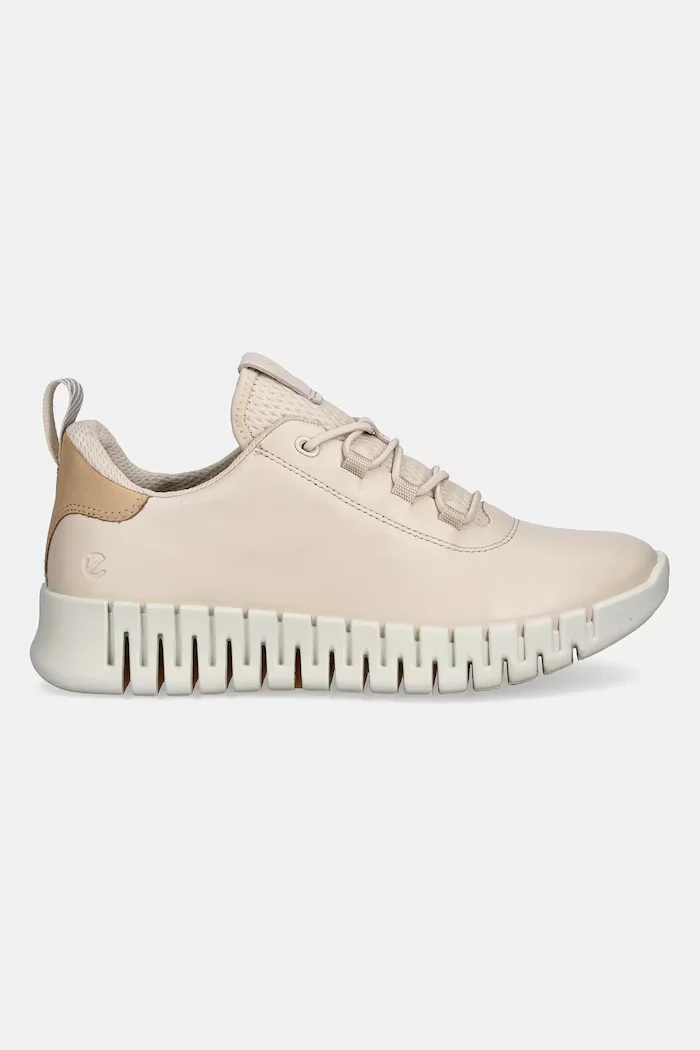 Ecco Кожени маратонки Gruuv Sneaker Lea в бежово 218203-60720