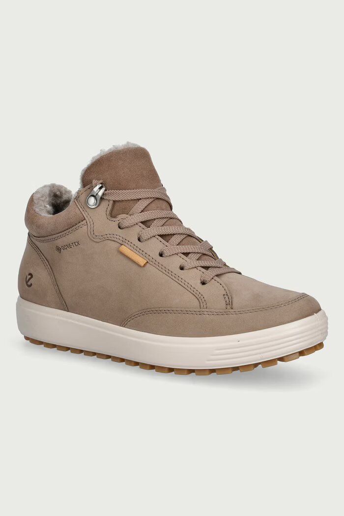 Ecco Soft 7 маратонки дамски от кожа бежови 450493-02674