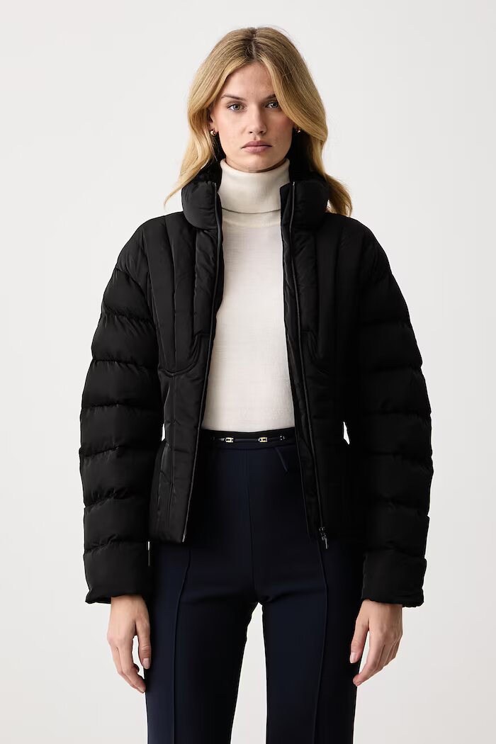 Elisabetta Franchi капитонирано яке дамско черно PI95D66E2