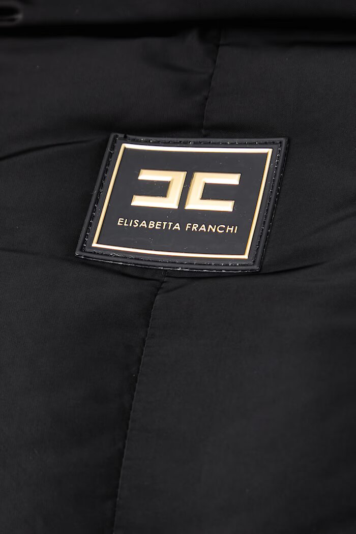 Elisabetta Franchi капитонирано яке дамско черно PI95D66E2