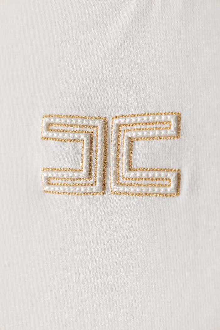 Elisabetta Franchi тениска за деца бяла EFTS268.C.JE018