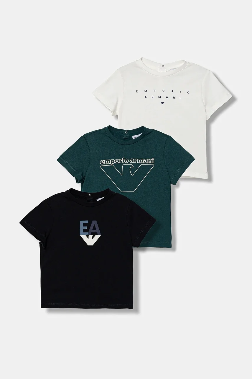 Emporio Armani Бебешка памучна тениска (3 броя)