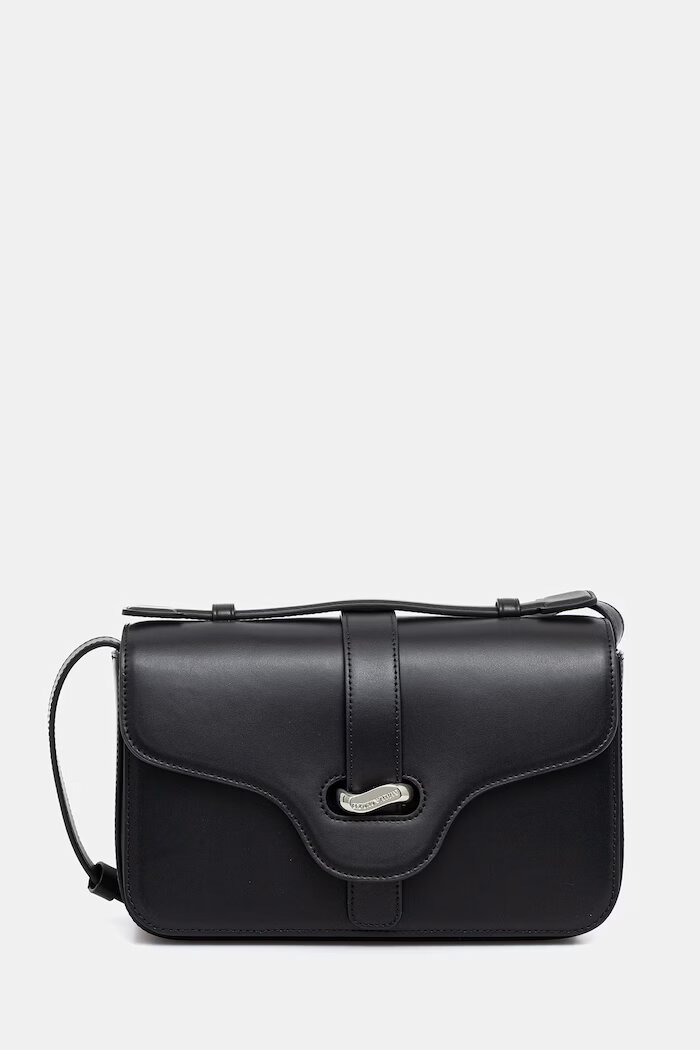 Emporio Armani чанта crossbody дамска от кожа черна EW004419 AF25356