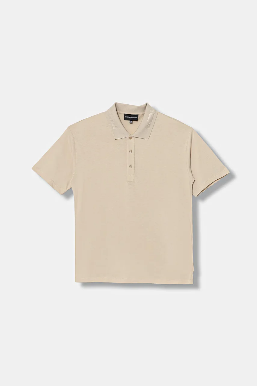 Emporio Armani Детска памучна тениска с яка