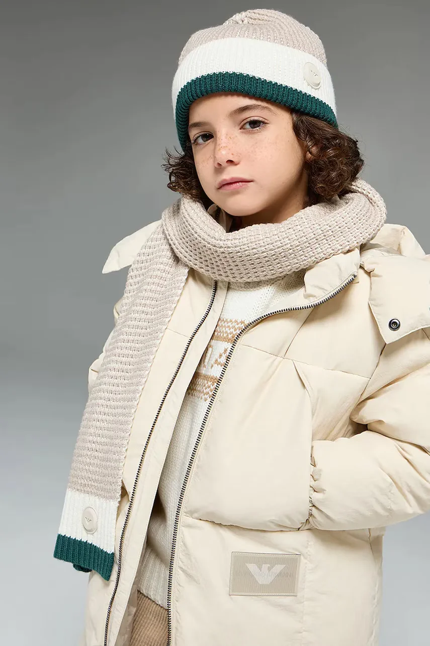 Emporio Armani Детска шапка с вълна