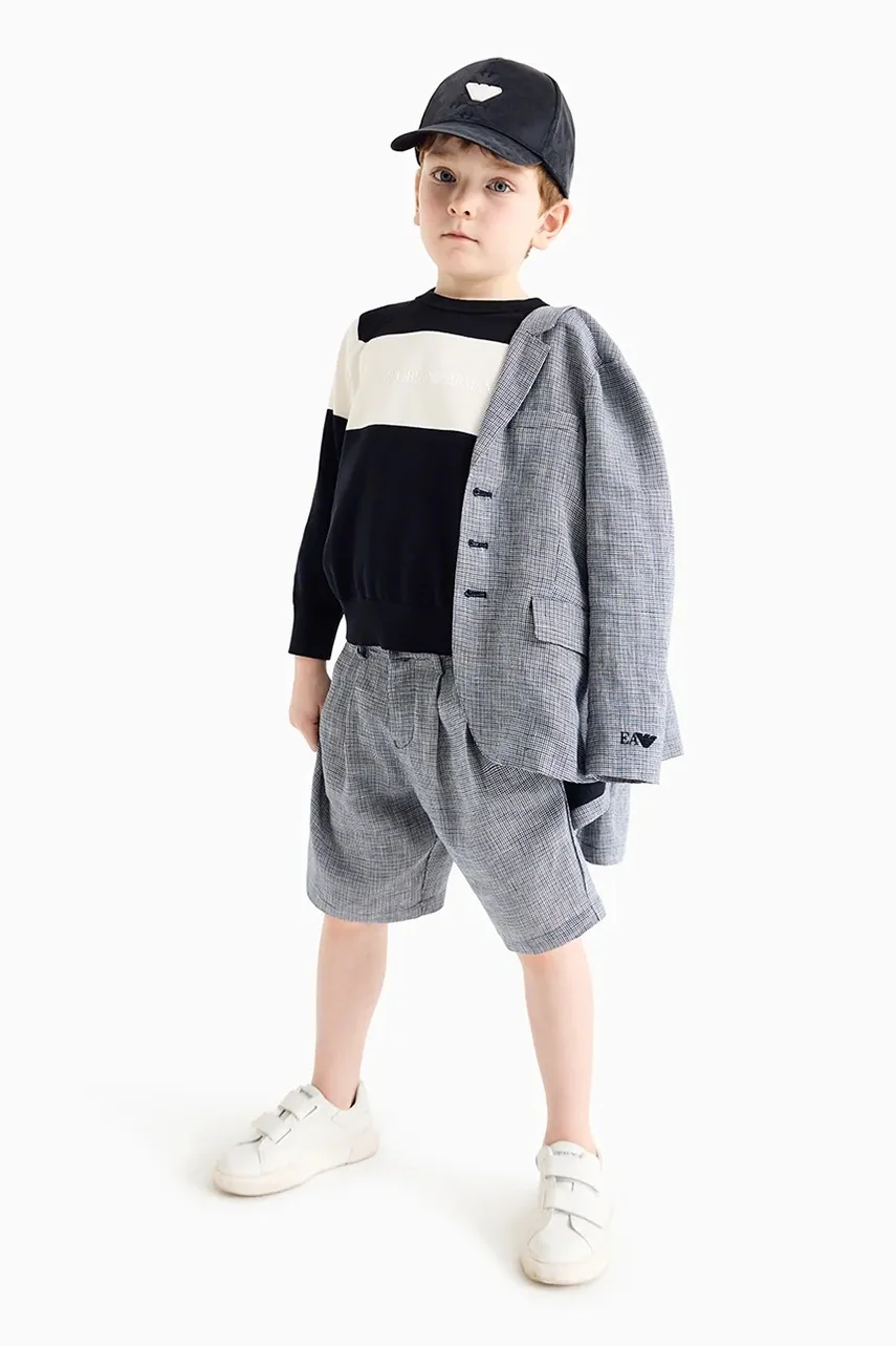Emporio Armani Детски памучен пуловер