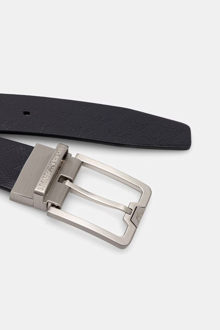 Emporio Armani колан мъжки от кожа тъмносин Y4S502 Y221E