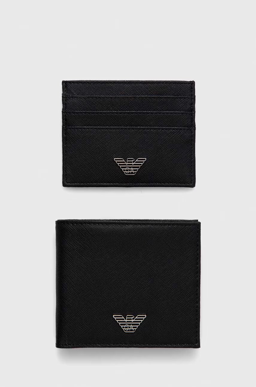 Emporio Armani Кожен портфейл и калъф за карти
