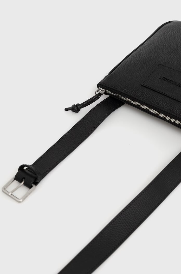 Emporio Armani Кожена чанта през рамо в черно Y4M252 Y068E
