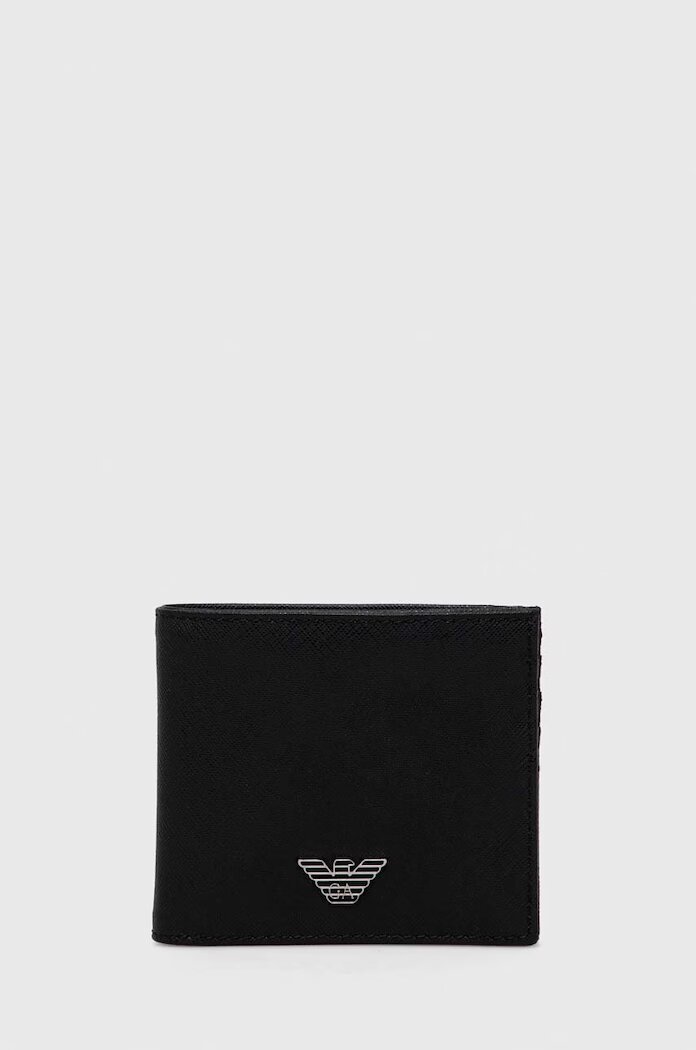Emporio Armani Портмоне мъжки в черно