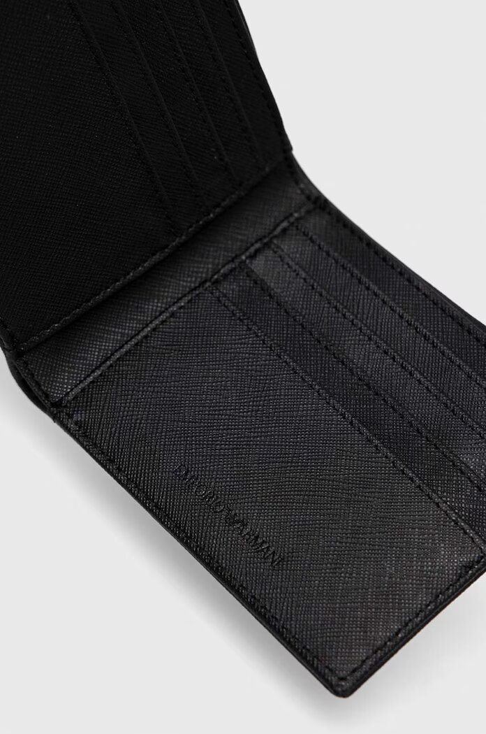 Emporio Armani Портмоне мъжки в черно
