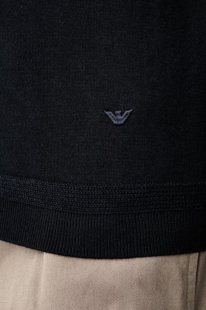 Emporio Armani пуловер мъжки от вълна тъмносин EM006224 AF27805