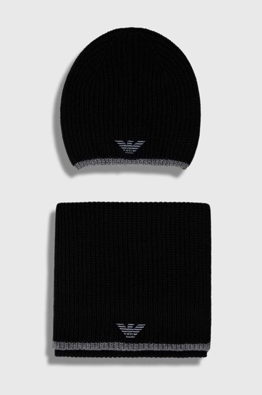 Emporio Armani Шапка и шал с вълна